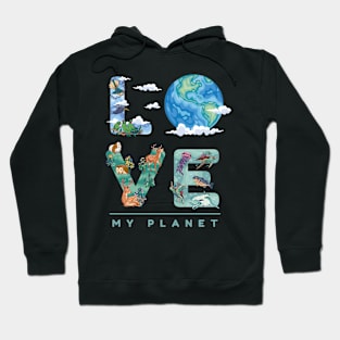 Love Mother Earth Environment Earth Day 2024 Hoodie